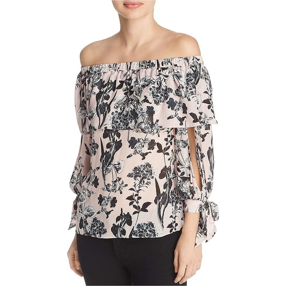 Parker Mandy Blouse Off the Shoulder Blouse in Pearl Paradise